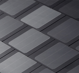 Tesla solar powered shingles smooth glass